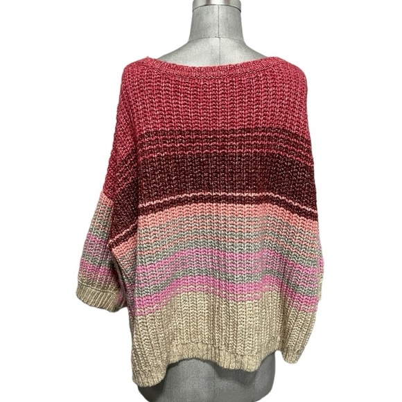 Victoria’s Secret Chunky Oversized Wool Alpaca Blend Colorful Sweater Size M - Picture 4 of 6